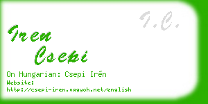 iren csepi business card
